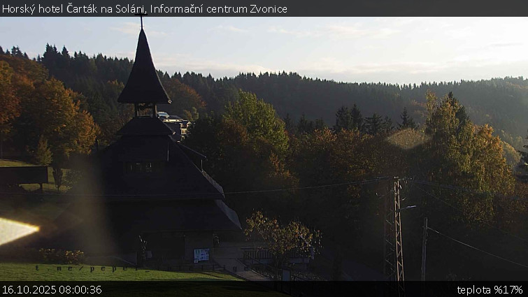 Horský hotel Čarták na Soláni - Informační centrum Zvonice - 16.10.2025 v 08:00 Horský hotel Čarták na Soláni - Informační centrum Zvonice - 16.10.2025 v 08:00