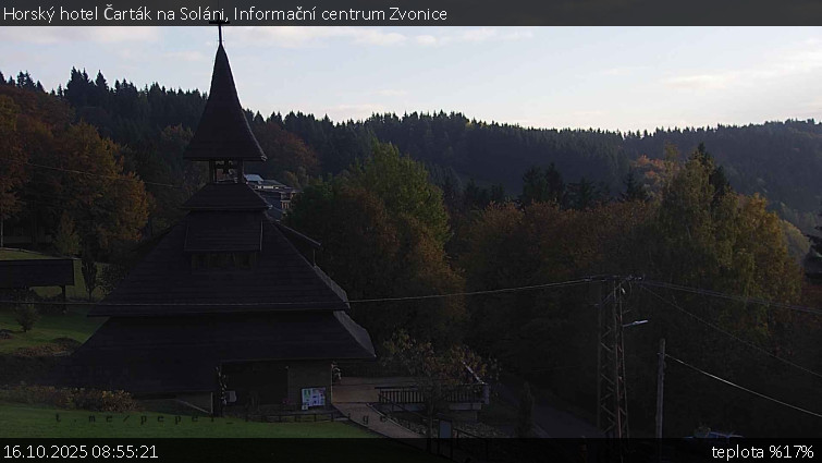 Horský hotel Čarták na Soláni - Informační centrum Zvonice - 16.10.2025 v 08:55 Horský hotel Čarták na Soláni - Informační centrum Zvonice - 16.10.2025 v 08:55