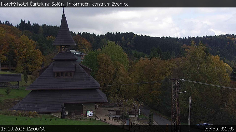 Horský hotel Čarták na Soláni - Informační centrum Zvonice - 16.10.2025 v 12:00 Horský hotel Čarták na Soláni - Informační centrum Zvonice - 16.10.2025 v 12:00