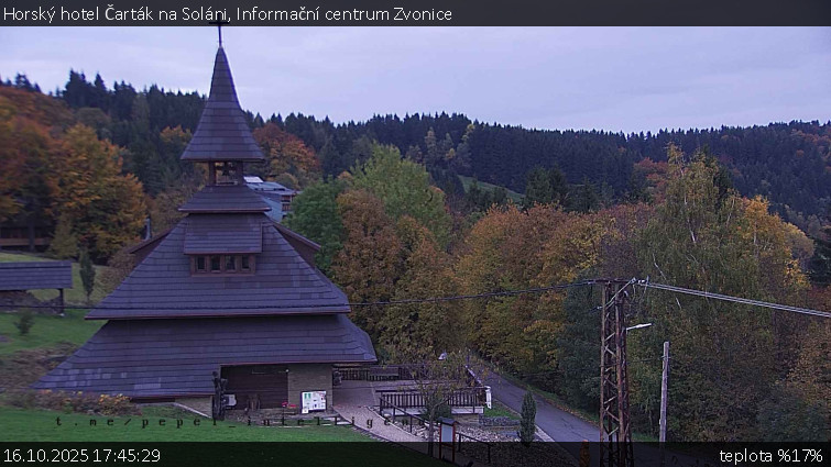 Horský hotel Čarták na Soláni - Informační centrum Zvonice - 16.10.2025 v 17:45 Horský hotel Čarták na Soláni - Informační centrum Zvonice - 16.10.2025 v 17:45