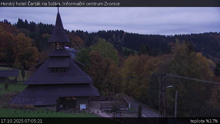 Horský hotel Čarták na Soláni - Informační centrum Zvonice - 17.10.2025 v 07:05 Horský hotel Čarták na Soláni - Informační centrum Zvonice - 17.10.2025 v 07:05