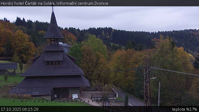 Horský hotel Čarták na Soláni - Informační centrum Zvonice - 17.10.2025 v 08:15 Horský hotel Čarták na Soláni - Informační centrum Zvonice - 17.10.2025 v 08:15
