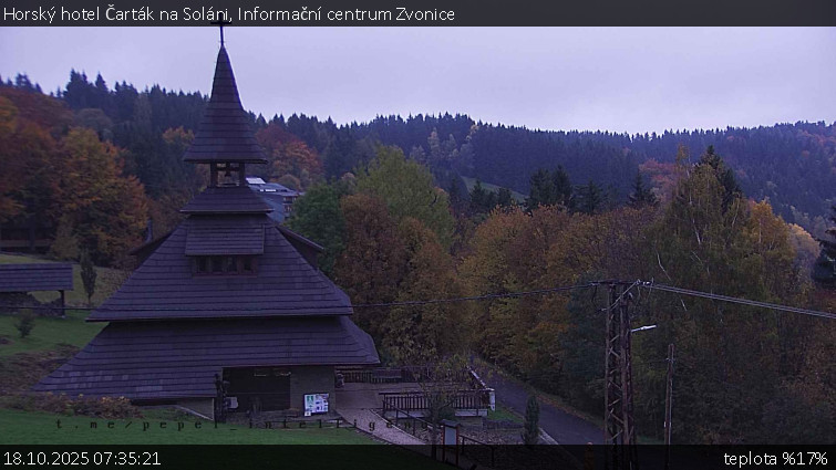 Horský hotel Čarták na Soláni - Informační centrum Zvonice - 18.10.2025 v 07:35 Horský hotel Čarták na Soláni - Informační centrum Zvonice - 18.10.2025 v 07:35