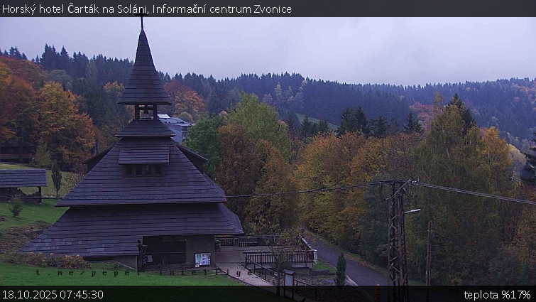Horský hotel Čarták na Soláni - Informační centrum Zvonice - 18.10.2025 v 07:45 Horský hotel Čarták na Soláni - Informační centrum Zvonice - 18.10.2025 v 07:45