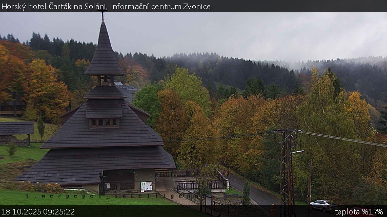 Horský hotel Čarták na Soláni - Informační centrum Zvonice - 18.10.2025 v 09:25 Horský hotel Čarták na Soláni - Informační centrum Zvonice - 18.10.2025 v 09:25