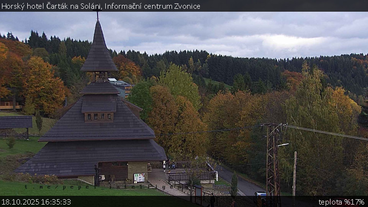 Horský hotel Čarták na Soláni - Informační centrum Zvonice - 18.10.2025 v 16:35 Horský hotel Čarták na Soláni - Informační centrum Zvonice - 18.10.2025 v 16:35