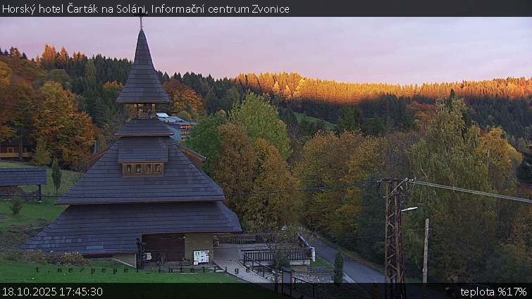 Horský hotel Čarták na Soláni - Informační centrum Zvonice - 18.10.2025 v 17:45 Horský hotel Čarták na Soláni - Informační centrum Zvonice - 18.10.2025 v 17:45