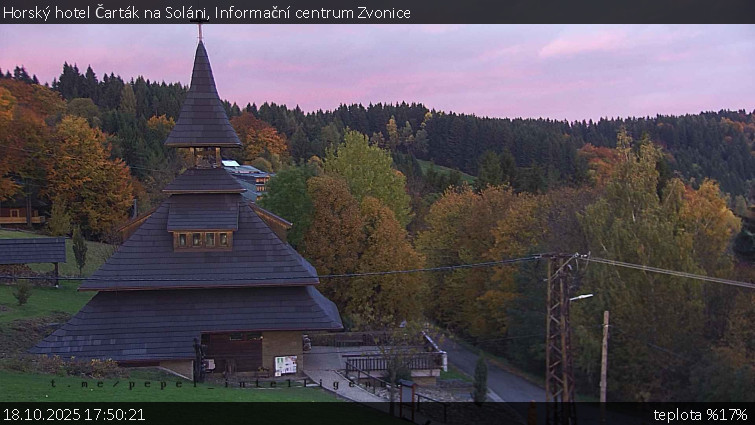 Horský hotel Čarták na Soláni - Informační centrum Zvonice - 18.10.2025 v 17:50 Horský hotel Čarták na Soláni - Informační centrum Zvonice - 18.10.2025 v 17:50