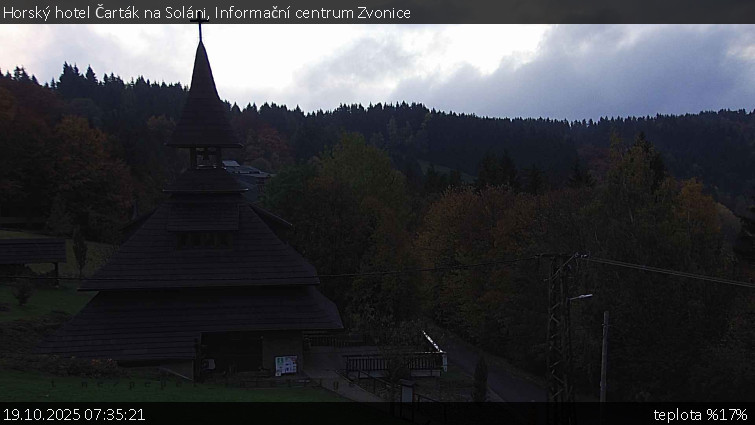 Horský hotel Čarták na Soláni - Informační centrum Zvonice - 19.10.2025 v 07:35 Horský hotel Čarták na Soláni - Informační centrum Zvonice - 19.10.2025 v 07:35