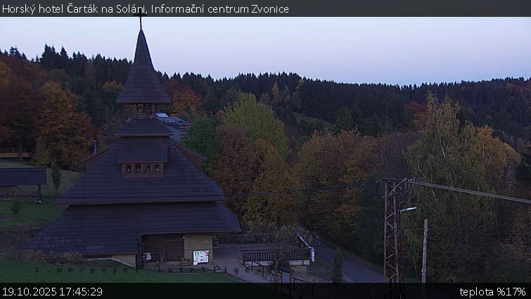 Horský hotel Čarták na Soláni - Informační centrum Zvonice - 19.10.2025 v 17:45 Horský hotel Čarták na Soláni - Informační centrum Zvonice - 19.10.2025 v 17:45