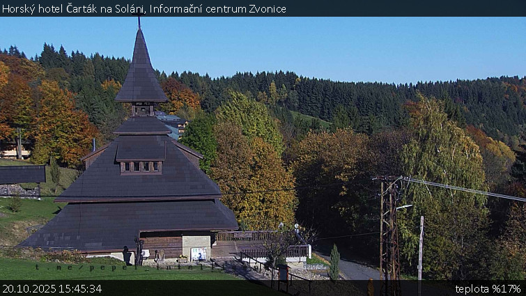 Horský hotel Čarták na Soláni - Informační centrum Zvonice - 20.10.2025 v 15:45 Horský hotel Čarták na Soláni - Informační centrum Zvonice - 20.10.2025 v 15:45