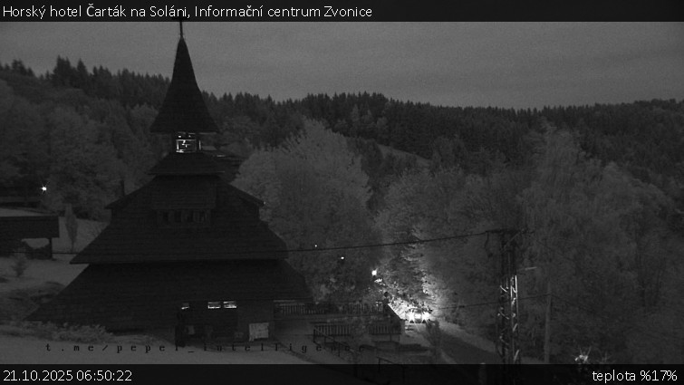 Horský hotel Čarták na Soláni - Informační centrum Zvonice - 21.10.2025 v 06:50 Horský hotel Čarták na Soláni - Informační centrum Zvonice - 21.10.2025 v 06:50