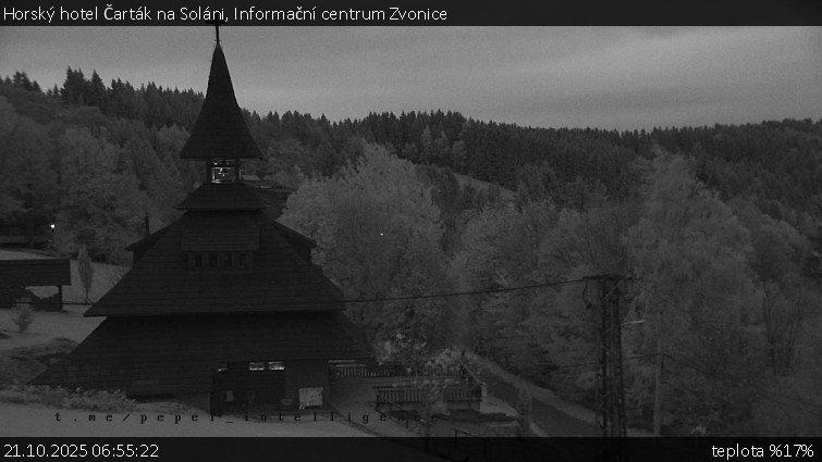 Horský hotel Čarták na Soláni - Informační centrum Zvonice - 21.10.2025 v 06:55 Horský hotel Čarták na Soláni - Informační centrum Zvonice - 21.10.2025 v 06:55