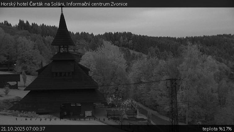 Horský hotel Čarták na Soláni - Informační centrum Zvonice - 21.10.2025 v 07:00 Horský hotel Čarták na Soláni - Informační centrum Zvonice - 21.10.2025 v 07:00