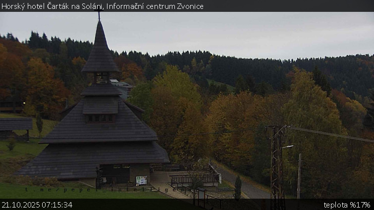 Horský hotel Čarták na Soláni - Informační centrum Zvonice - 21.10.2025 v 07:15 Horský hotel Čarták na Soláni - Informační centrum Zvonice - 21.10.2025 v 07:15