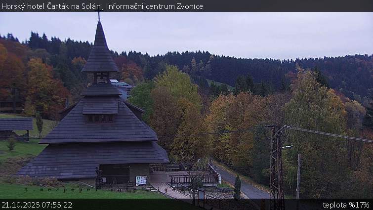 Horský hotel Čarták na Soláni - Informační centrum Zvonice - 21.10.2025 v 07:55 Horský hotel Čarták na Soláni - Informační centrum Zvonice - 21.10.2025 v 07:55