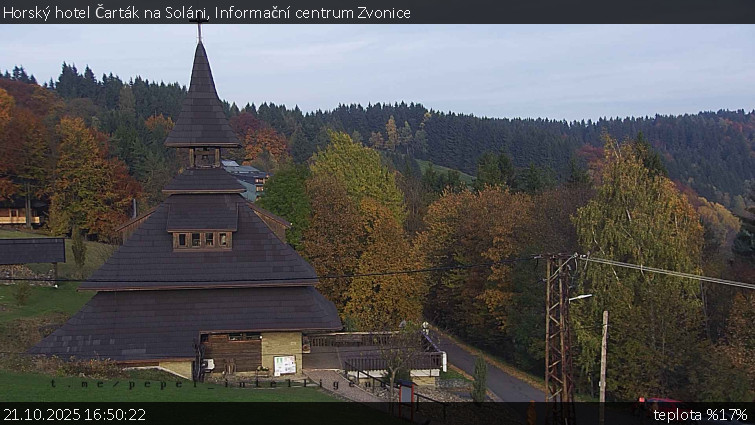 Horský hotel Čarták na Soláni - Informační centrum Zvonice - 21.10.2025 v 16:50 Horský hotel Čarták na Soláni - Informační centrum Zvonice - 21.10.2025 v 16:50