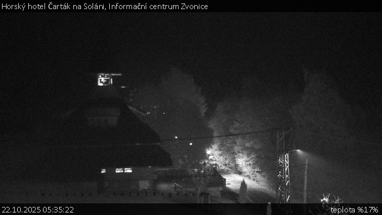 Horský hotel Čarták na Soláni - Informační centrum Zvonice - 22.10.2025 v 05:35 Horský hotel Čarták na Soláni - Informační centrum Zvonice - 22.10.2025 v 05:35