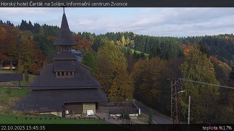 Horský hotel Čarták na Soláni - Informační centrum Zvonice - 22.10.2025 v 15:45 Horský hotel Čarták na Soláni - Informační centrum Zvonice - 22.10.2025 v 15:45