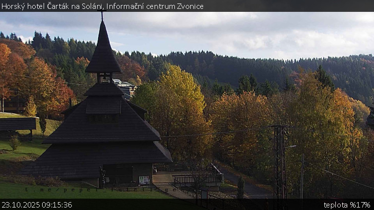 Horský hotel Čarták na Soláni - Informační centrum Zvonice - 23.10.2025 v 09:15 Horský hotel Čarták na Soláni - Informační centrum Zvonice - 23.10.2025 v 09:15