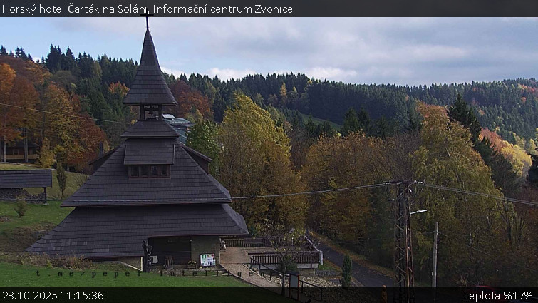 Horský hotel Čarták na Soláni - Informační centrum Zvonice - 23.10.2025 v 11:15 Horský hotel Čarták na Soláni - Informační centrum Zvonice - 23.10.2025 v 11:15