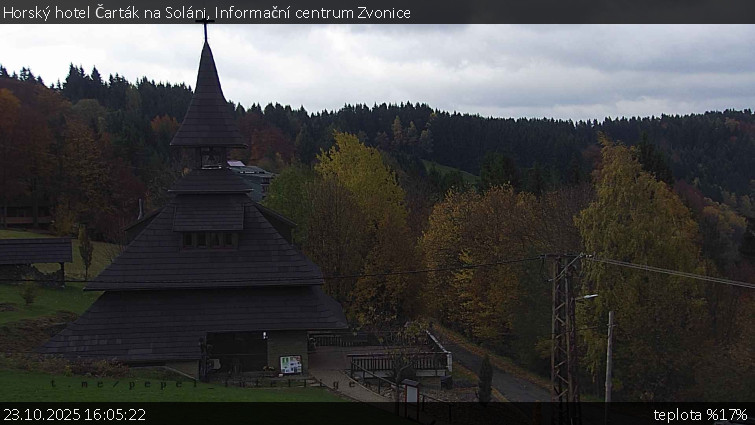 Horský hotel Čarták na Soláni - Informační centrum Zvonice - 23.10.2025 v 16:05 Horský hotel Čarták na Soláni - Informační centrum Zvonice - 23.10.2025 v 16:05