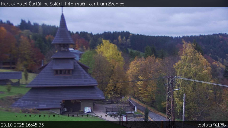 Horský hotel Čarták na Soláni - Informační centrum Zvonice - 23.10.2025 v 16:45 Horský hotel Čarták na Soláni - Informační centrum Zvonice - 23.10.2025 v 16:45