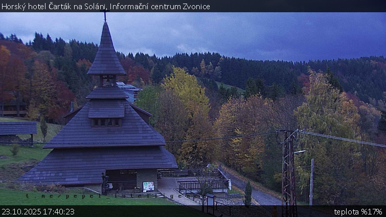 Horský hotel Čarták na Soláni - Informační centrum Zvonice - 23.10.2025 v 17:40 Horský hotel Čarták na Soláni - Informační centrum Zvonice - 23.10.2025 v 17:40