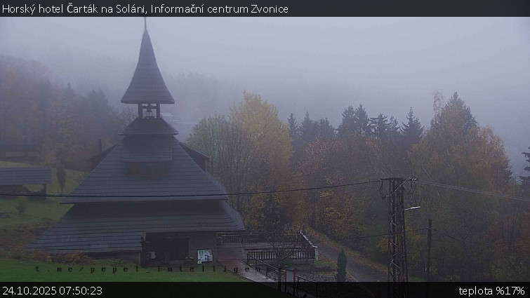 Horský hotel Čarták na Soláni - Informační centrum Zvonice - 24.10.2025 v 07:50 Horský hotel Čarták na Soláni - Informační centrum Zvonice - 24.10.2025 v 07:50