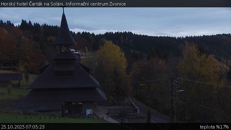Horský hotel Čarták na Soláni - Informační centrum Zvonice - 25.10.2025 v 07:05 Horský hotel Čarták na Soláni - Informační centrum Zvonice - 25.10.2025 v 07:05