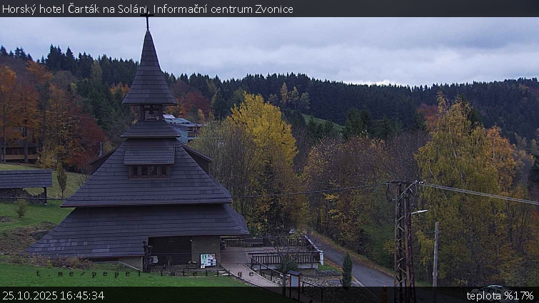 Horský hotel Čarták na Soláni - Informační centrum Zvonice - 25.10.2025 v 16:45 Horský hotel Čarták na Soláni - Informační centrum Zvonice - 25.10.2025 v 16:45