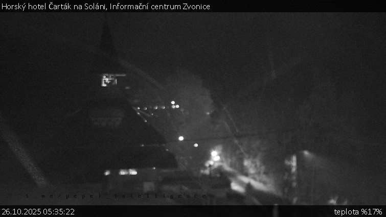Horský hotel Čarták na Soláni - Informační centrum Zvonice - 26.10.2025 v 05:35 Horský hotel Čarták na Soláni - Informační centrum Zvonice - 26.10.2025 v 05:35