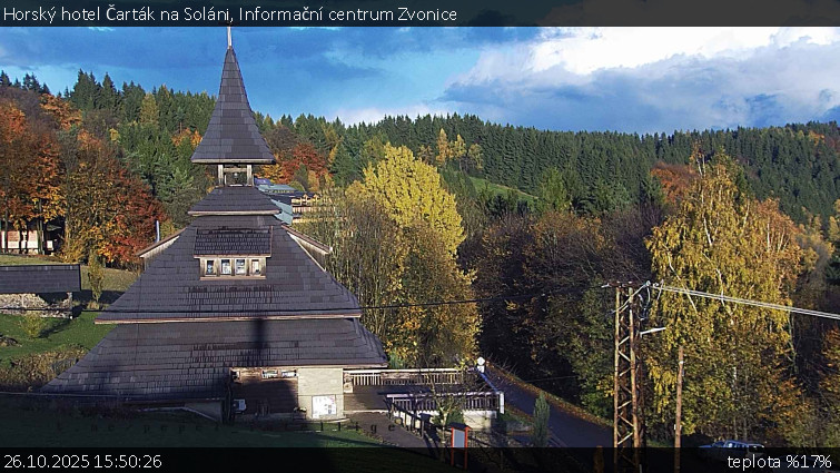 Horský hotel Čarták na Soláni - Informační centrum Zvonice - 26.10.2025 v 15:50 Horský hotel Čarták na Soláni - Informační centrum Zvonice - 26.10.2025 v 15:50