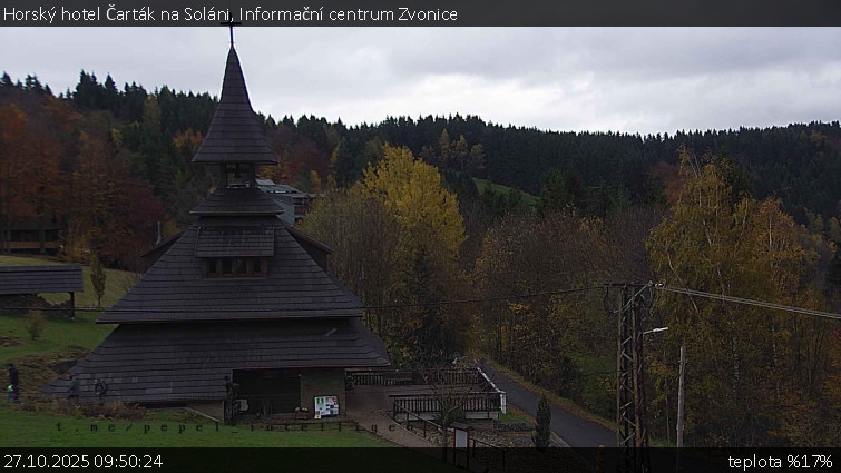 Horský hotel Čarták na Soláni - Informační centrum Zvonice - 27.10.2025 v 09:50 Horský hotel Čarták na Soláni - Informační centrum Zvonice - 27.10.2025 v 09:50