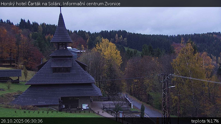 Horský hotel Čarták na Soláni - Informační centrum Zvonice - 28.10.2025 v 06:30 Horský hotel Čarták na Soláni - Informační centrum Zvonice - 28.10.2025 v 06:30
