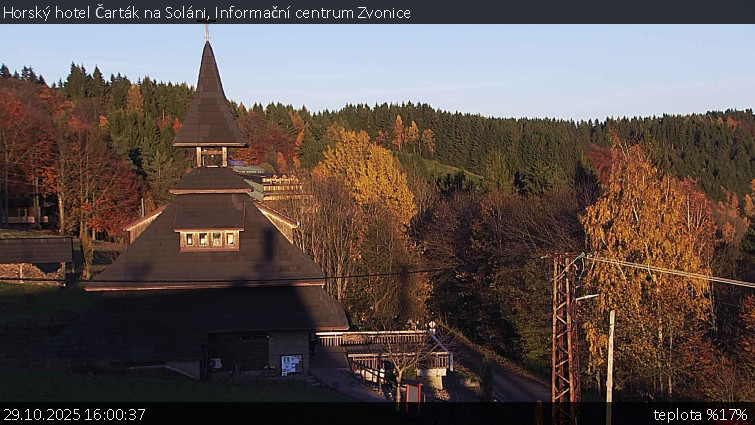 Horský hotel Čarták na Soláni - Informační centrum Zvonice - 29.10.2025 v 16:00 Horský hotel Čarták na Soláni - Informační centrum Zvonice - 29.10.2025 v 16:00