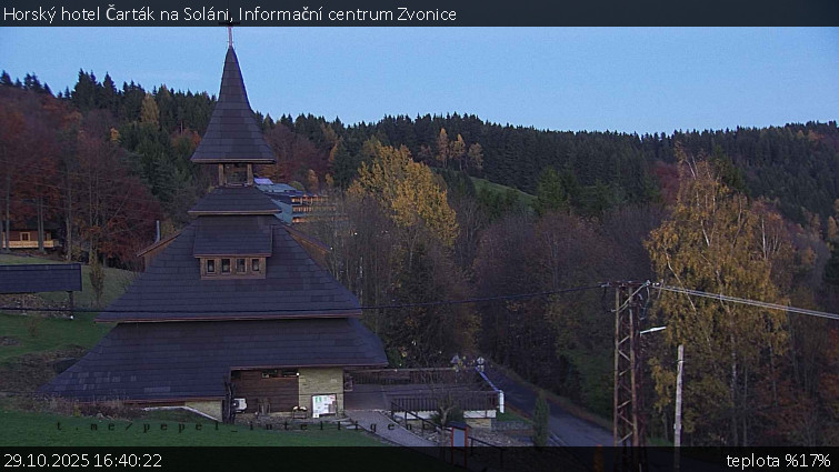 Horský hotel Čarták na Soláni - Informační centrum Zvonice - 29.10.2025 v 16:40 Horský hotel Čarták na Soláni - Informační centrum Zvonice - 29.10.2025 v 16:40