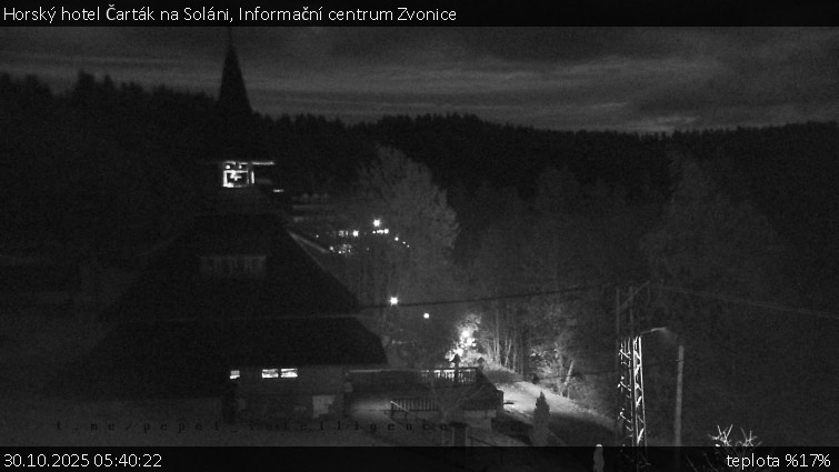 Horský hotel Čarták na Soláni - Informační centrum Zvonice - 30.10.2025 v 05:40 Horský hotel Čarták na Soláni - Informační centrum Zvonice - 30.10.2025 v 05:40