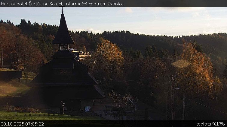 Horský hotel Čarták na Soláni - Informační centrum Zvonice - 30.10.2025 v 07:05 Horský hotel Čarták na Soláni - Informační centrum Zvonice - 30.10.2025 v 07:05