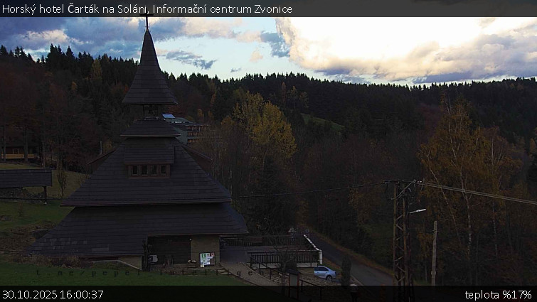 Horský hotel Čarták na Soláni - Informační centrum Zvonice - 30.10.2025 v 16:00 Horský hotel Čarták na Soláni - Informační centrum Zvonice - 30.10.2025 v 16:00