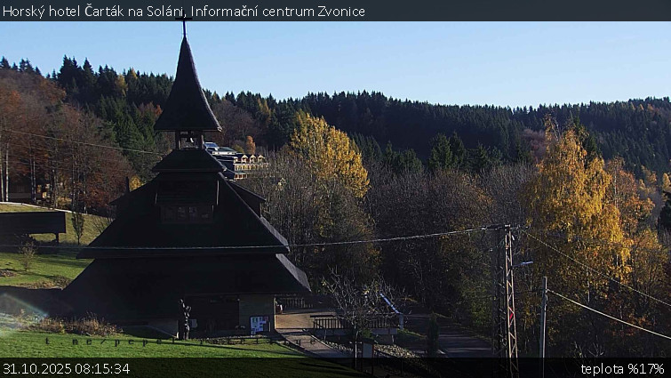 Horský hotel Čarták na Soláni - Informační centrum Zvonice - 31.10.2025 v 08:15 Horský hotel Čarták na Soláni - Informační centrum Zvonice - 31.10.2025 v 08:15