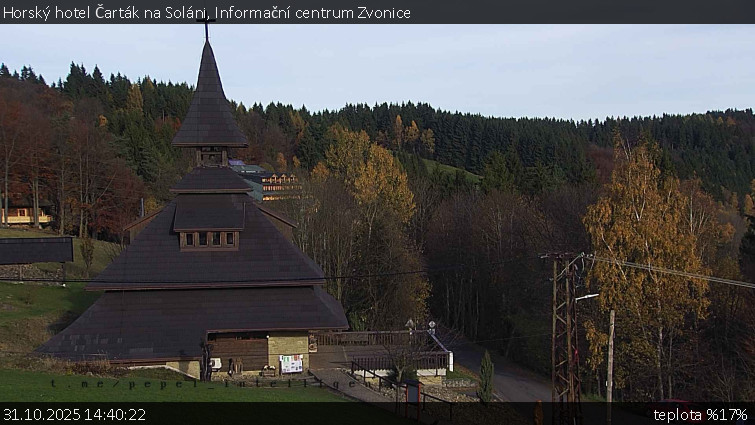 Horský hotel Čarták na Soláni - Informační centrum Zvonice - 31.10.2025 v 14:40 Horský hotel Čarták na Soláni - Informační centrum Zvonice - 31.10.2025 v 14:40