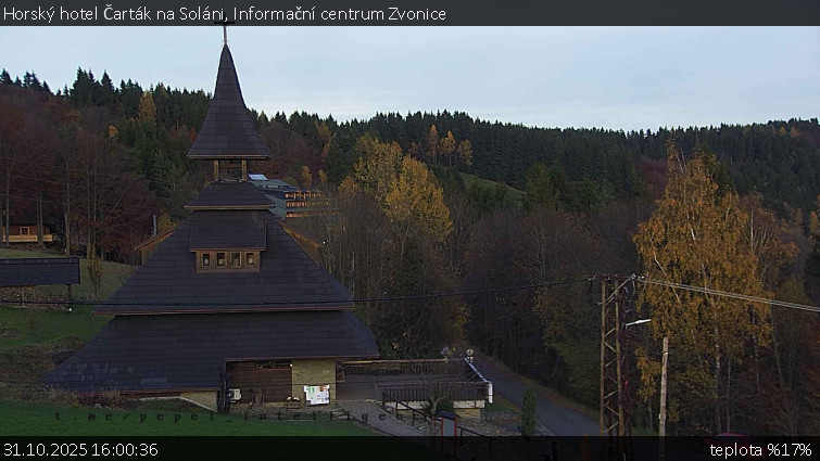 Horský hotel Čarták na Soláni - Informační centrum Zvonice - 31.10.2025 v 16:00 Horský hotel Čarták na Soláni - Informační centrum Zvonice - 31.10.2025 v 16:00