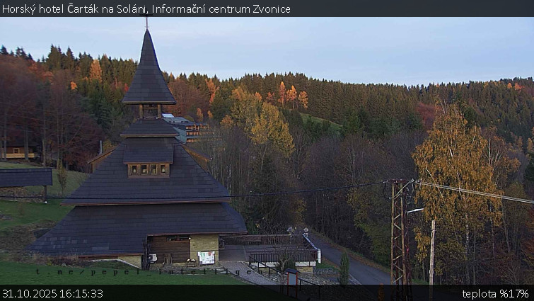 Horský hotel Čarták na Soláni - Informační centrum Zvonice - 31.10.2025 v 16:15 Horský hotel Čarták na Soláni - Informační centrum Zvonice - 31.10.2025 v 16:15