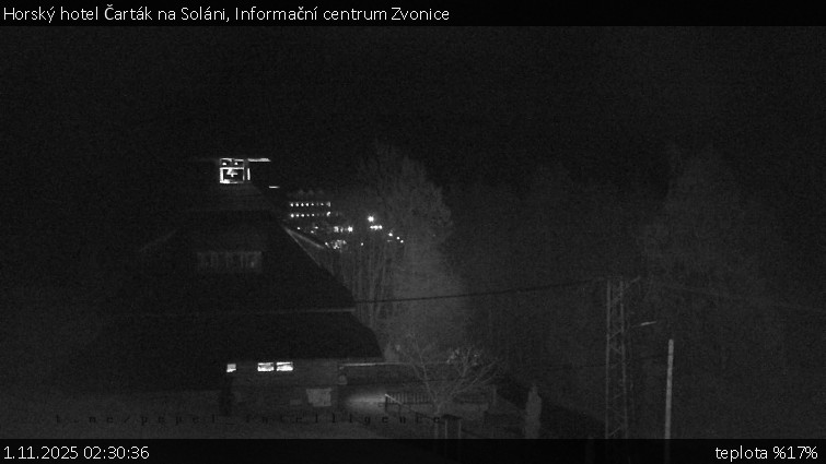 Horský hotel Čarták na Soláni - Informační centrum Zvonice - 1.11.2025 v 02:30 Horský hotel Čarták na Soláni - Informační centrum Zvonice - 1.11.2025 v 02:30