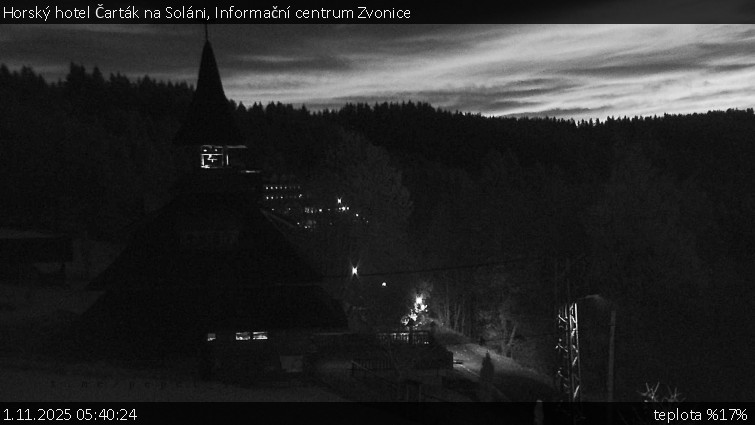 Horský hotel Čarták na Soláni - Informační centrum Zvonice - 1.11.2025 v 05:40 Horský hotel Čarták na Soláni - Informační centrum Zvonice - 1.11.2025 v 05:40