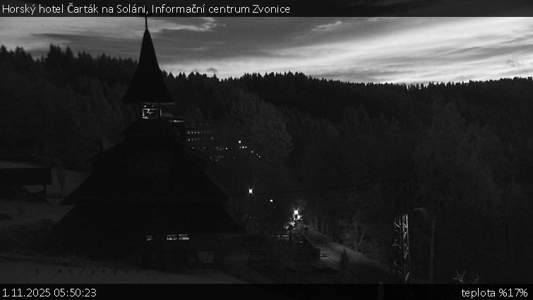 Horský hotel Čarták na Soláni - Informační centrum Zvonice - 1.11.2025 v 05:50 Horský hotel Čarták na Soláni - Informační centrum Zvonice - 1.11.2025 v 05:50