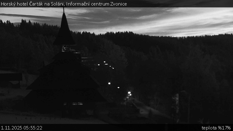 Horský hotel Čarták na Soláni - Informační centrum Zvonice - 1.11.2025 v 05:55 Horský hotel Čarták na Soláni - Informační centrum Zvonice - 1.11.2025 v 05:55