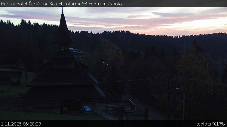 Horský hotel Čarták na Soláni - Informační centrum Zvonice - 1.11.2025 v 06:20 Horský hotel Čarták na Soláni - Informační centrum Zvonice - 1.11.2025 v 06:20