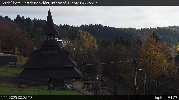 Horský hotel Čarták na Soláni - Informační centrum Zvonice - 1.11.2025 v 08:35 Horský hotel Čarták na Soláni - Informační centrum Zvonice - 1.11.2025 v 08:35